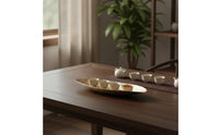 Tray with Hammered Surface Shallow Platter Minimalist Dish for Tea Service