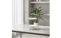 2-Tier Dessert Stand Simple to Clean Cupcake Display 2-Tier Cake Stand Reflective for Cafes