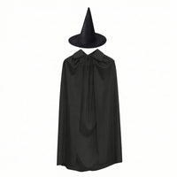 Halloween Witch Costume Pointed Cape with Hat Draped Witch Cape Sturdy for Cosplay