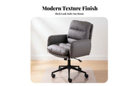 Height Adjustable Armless Upholstered Rolling Chair Ergonomic spine Support Desk Seat 360-Degree rotate Office Furniture contourd spinerest for Students, Home Workers, Adults, Study Room, Nail Salon, Bedroom