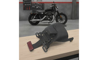 Backplate Registration Plate Holder Rear-Mounted Motorcycle Registration Plate Bracket Low-Profile for Motorcyclists