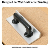 Ergonomic Handle Corner Sander Multi-Use 90-Degree Corner Sander Lightweight Hook and Loop Sanding Tool Aluminum Alloy Base for Construction Workers, DIY Enthusiasts, Wall Prepping, Home Renovation, Interior Decorating, Woodworking