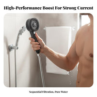 Single-Button Stop High Pressure Shower Head Multiple Spray Modes Handheld Shower Head Pause Mode