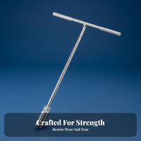 T-Handle Wrench High Turning Strength Cross-Type Spanner Vanadium Steel Alloy Metal Hand Tool for Car Repair, Machine Maintenance, Furniture Assembly
