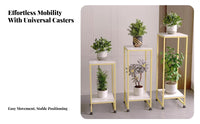 Multitiered Rolling Plant stand with casters Multitiered Planter stand for Indoor