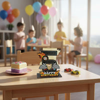 Creative Design Race Car Birthday Napkin Holder Tabletop Decor Party Supply for Children