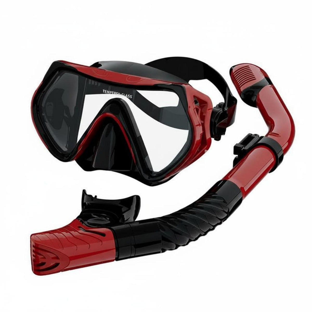 Set Anti-Choke Diving Visor and   Combo Leak-Resistant Panoramic View Diving Visor for Adults, Beginners, Beach, Swimming Pool