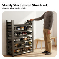 Multi-Tier Shoe Rack Space Saving Entryway Shoe Rack Large Capacity Home Furniture for Apartment Dwellers, Homeowners, Hallway, Mudroom, Dormitory