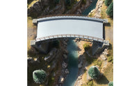 Curved Railway Bridge 1:87 Scale Model Railroad Bridge Kit Plastic Hobby Grade for Modelers, Train Displays, Scenic Dioramas