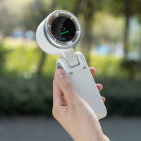 Foldable Design Wearable Neck Fan Lightweight Handheld Folding Fan 5 Speed Settings Personal Cooling Device Quiet Operation for Commuters, Students, Office Workers, Outdoor, Camping