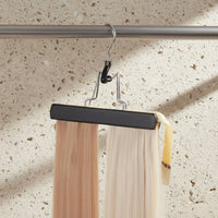 Traditional Skirt Hanger Space Saving Wooden Skirt Hanger Clip Smooth Finish Solid Wood Pants Clamp for Wardrobe, Retail Display