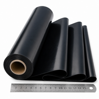 HDPE Geomembrane Pond Liner, Waterproof Sealing Membrane for Aquaculture, Black Liner 2-7m Width, Robust Sealing