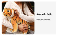 Stuffed Tiger Toy Great Gift Thought Tiger Stuffed Ie Doll Home Decoration Cute Design Non-Shedding for Children, Playroom