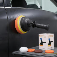 Drill Polishing Head Auxiliary Grip Drill Polishing Pad Holder Waxing Head Adapter Metal Shank Car Care Tool Black Plastic Body
