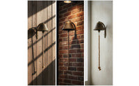 Wall-Mounted Bell with Pull Cord Rustic Cast-Iron Chime with Bracket Weathered for Homeowners, Shop Owners, Entryway, Cafe