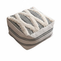 Removable and cleanable Cover Woven Round Footstool Multi-Functional Floor pad Comfortable Seating Pouf Ottoman adaptable Use for Apartment Dwellers, Students, Parents, Living Room, Balcony, Small Spaces, study corner