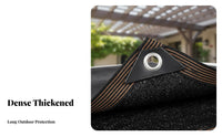 Reinforced Edges Shade Cloth with Grommets High Density Weave Heavy Duty Shade Net Heat Insulation Black Mesh Sunshade Tarp Tear Resistant for Gardeners, Outdoor, Garden, Balcony, Carport