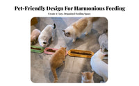 Proof Long Cat Food Bowl Easy to Clean Multiple Cat Food Bowl Long-Lasting for Pet Shelters, Cattery, Indoors, Indoor