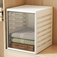 pull-extendable Design Stackable Drawer Box Large Capacity Stackable Drawer Unit Multi-Functional Closet Organizer Compartmentalized for Students, Homeowners, Parents, Wardrobe, Bedroom, Dorm Room, Office