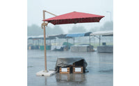 Square Patio Umbrella Rainproof Large Garden Umbrella Sun Protection for Market Stall, Security Booth