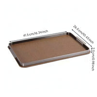 decorative Tray with Metal Rim Modern Valet Tray with Handles Key Bowl for Washroom Counter