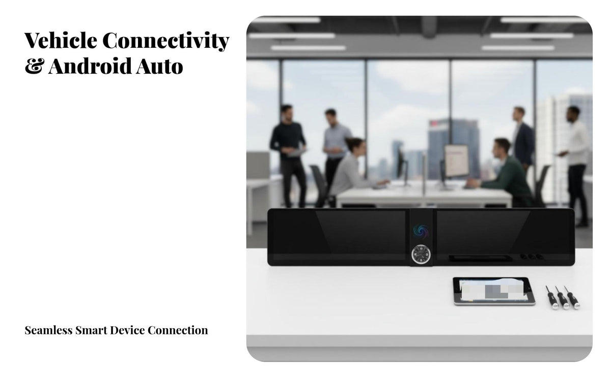 4 Pieces Mercedes GLC Navigation Screen Mobile Device Connectivity W205 Android Instrument Cluster 4G LTE Connectivity Twin Screen Car Display