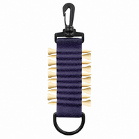 Nylon Sporting Tee Holder, portable golfing accessories with keychain, holds 10x 70mm tees, 25x10cm with clip