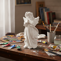 Guardian Angel Cupid Plaster Sculpture for DIY Painting & Aromatherapy