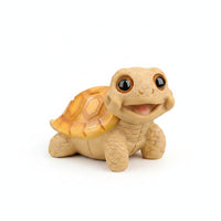 Oversized Eyes Resin Turtle Figurine Compact Cute Turtle Figurine Decorative Display Piece Miniature for Garden