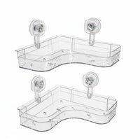 Suction Cup Corner Tray Drillnon-Drill Installation Wall-Mounted Rack