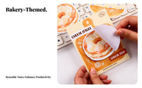 30 Pages Bread Shaped Note Pad Self Toast Y Notes Easy to Peel Food Themed Memo Pad for Students, Scrapbooking, School, Desk Decoration