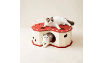 Interactive Cat Tunnel House Playful Cat Tunnel with Openings Enclosed Pet Furniture Cozy for Cats