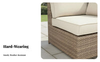 Comfortable paddings Woven Conversation Group Weather-Resistant Patio Set sturdy Frame Outdoor Furnishing Easy to Clean for Families, Homeowners, Adults, Sunroom, Balcony, Garden, rearyard