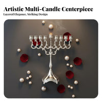Zinc Alloy Candle Stand Elegant Design European Design Candlestick Metal Candlestick Elegant Designs Metal Table Centerpiece