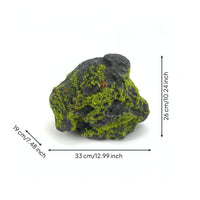 Artificial Lichen Rocks Lightweight Fake Mossy Stone Verdant Embellishment for Tabletop