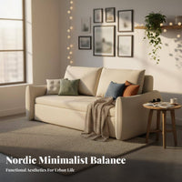 Folding Sofa Bed Space-Saving Multi-Position Sleeper Bed Two-in-oneUse Design transformable Couch for Guests, Homeowners, Small Spaces, Bedroom, Home Office