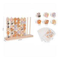 Parent-Child Play Creature Bead Matching Game Educational Child-Centered Wooden Bead Game Early Cognitive Development Wooden Color Matching Toy Fine Movement Skills for Children, Toddlers