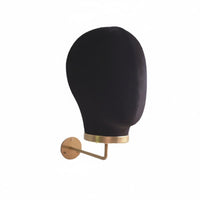 Velvet-Covered Wall-Mounted Mannequin Head Space Saving Wall Mounted Mannequin Head Long-Lasting Hairpiece Display Stand Multipurpose