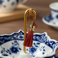 Umbrella Shaped Tea Strainer Chinese Chic Design Porcelain Loose Herb Filter