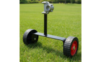 Adjustable Mower Auxiliary Wheel Bracket Universal Grass Trimmer Wheel Assembly Stable Sturdy for Yard Maintenance
