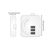Password Change Tool Included 3-Digit Combination Lock Easy to Install Self-Adhesive Lock