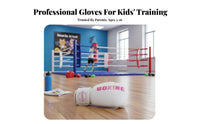 Shock Absorbing Kids Boxing Gloves Thick Padding Kids Boxing Set Wear-Resistant PU Leather Young Training Gloves Wide Wrist Support for Boys, Girls