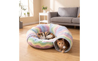 Cat Activity Tunnel Rainbow Play Tunnel Foldable Cat Tube