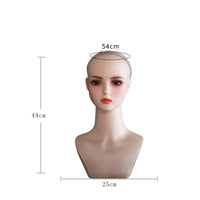 PVC Mannequin Head Hairpiece Display Head for Hairdressers, Shop Window