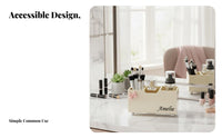 Multi-Compartment Vanity Box Transparent Design Lidded Multicompartment Cosmetic Box