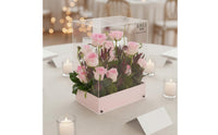Transparent Flower Gift Box Panoramic View Acrylic Blossom Presentation Box Elegant Design Rectangular Flower Display Case for DIY Enthusiasts