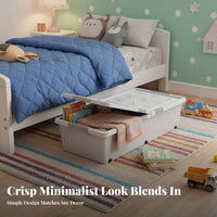 Under-Bed Rolling container Large Capacity Wheeled Storage container particlesproof for Students