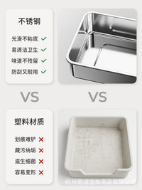 Stainless Steel Cat Litter Box, Extra Large, Thickened, Open Top, Anti-Splash, Easy to Clean, Corrosion-Resistant
