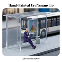 1:64 Scale People Figure High Intricacy Tiny Studying Person Model Miniature Scene Figure Realistic Design Miniature
