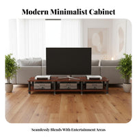 Stable Structure Home Theater Equipment Cabinet Sturdy Construction AV Media Cabinet Heavy Duty 4-Tier Component Shelf Large Capacity for Audiophiles